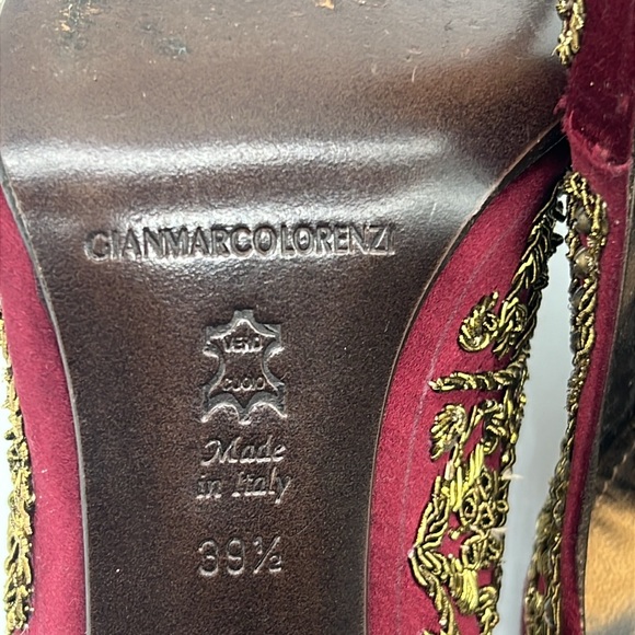 Gianmarco Lorenzi heels with spectacular embroidery. Gently worn w/shoe dust bag - Picture 3 of 8